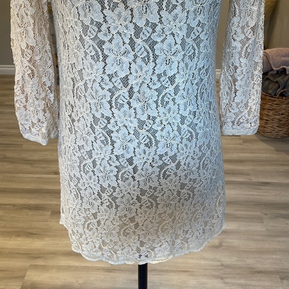Wilfred White Long Sleeve Lace Mini Dress Size XSmall - Picture 4 of 8